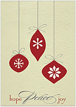 May your holidays be filled with all the gifts of the season. Hope Peace Joy Holiday Card H4244KW-AA